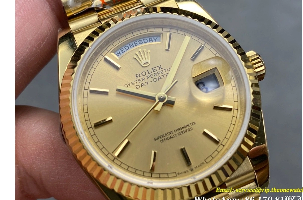 Weight) Stk YG Gold 128238 VR3255(Gain QF DayDate V3 YG 36mm 0513